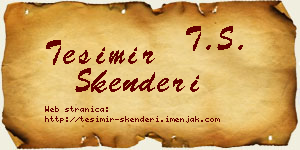 Tešimir Skenderi vizit kartica